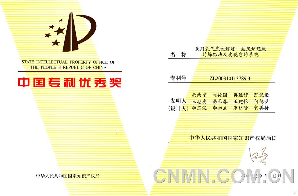 中国专利优秀奖